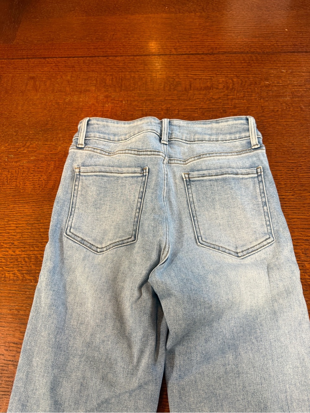 Just USA Light Blue Denim Jeans size 8/29 wide waist band double button no rips - Picture 6 of 9